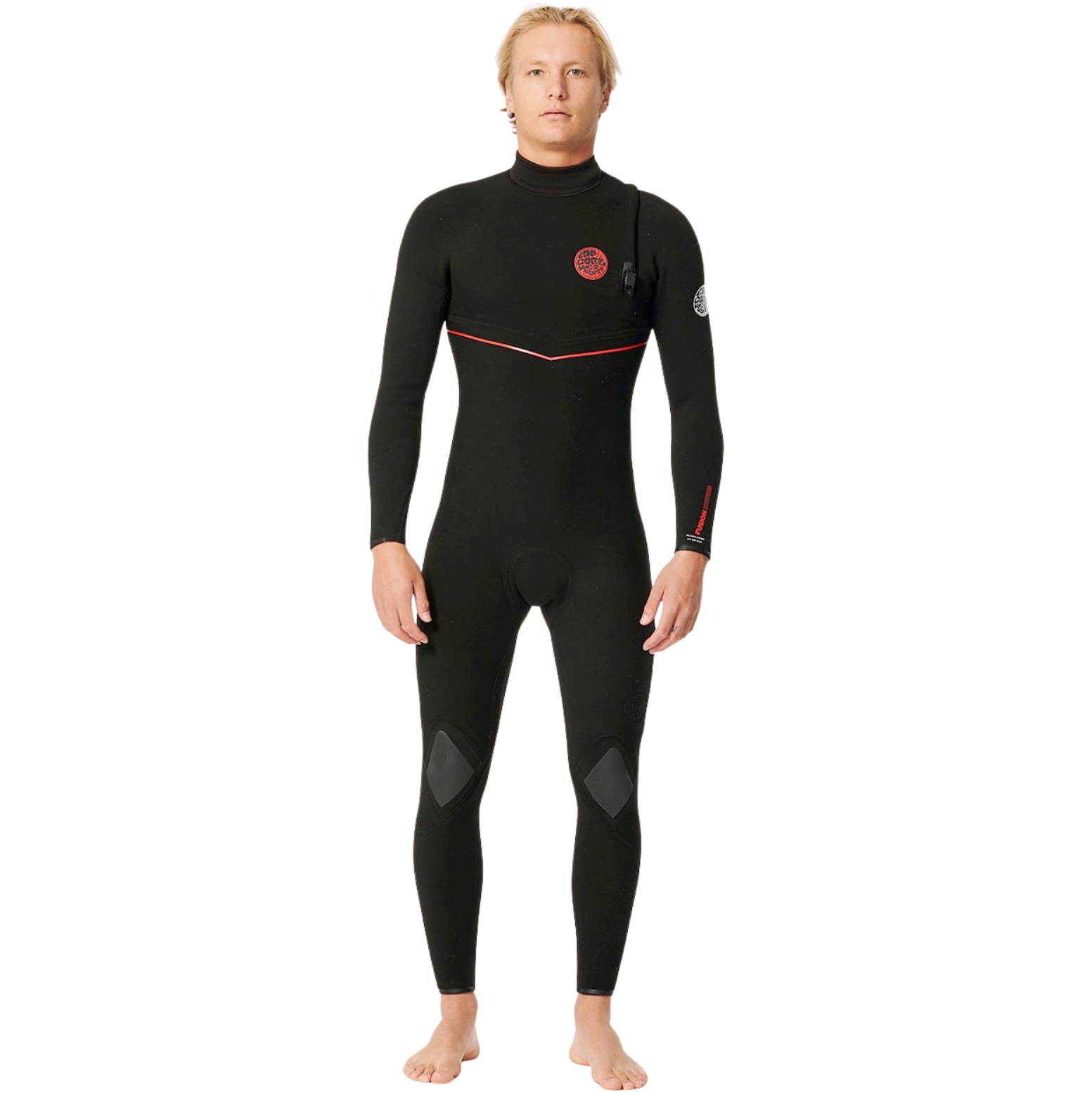 2025 Rip Curl Da Uomo Flashbomb Fusion 4/3mm Zip Free Muta 15PMFS - Black
